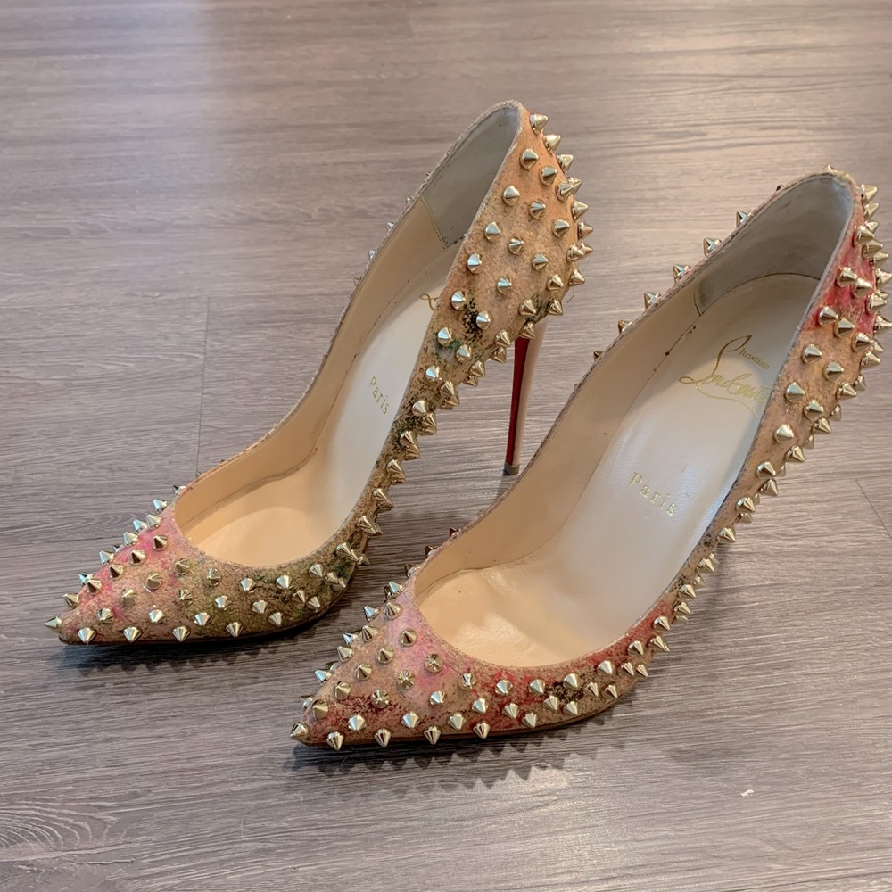 Christian Louboutin Multi Color Follies Spiked